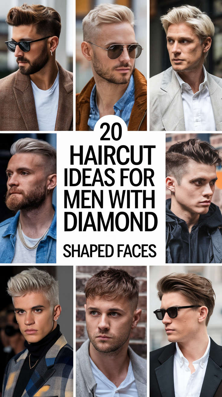 Top 20 Haircut Ideas for Men with Diamond Shaped Faces: Styles for All Hair Types