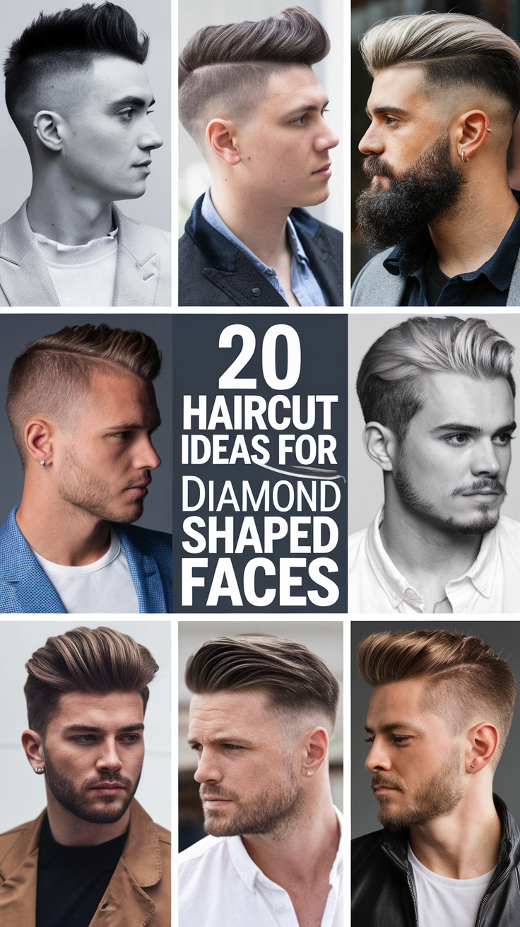 Top 20 Haircut Ideas for Men with Diamond Shaped Faces: Styles for All Hair Types