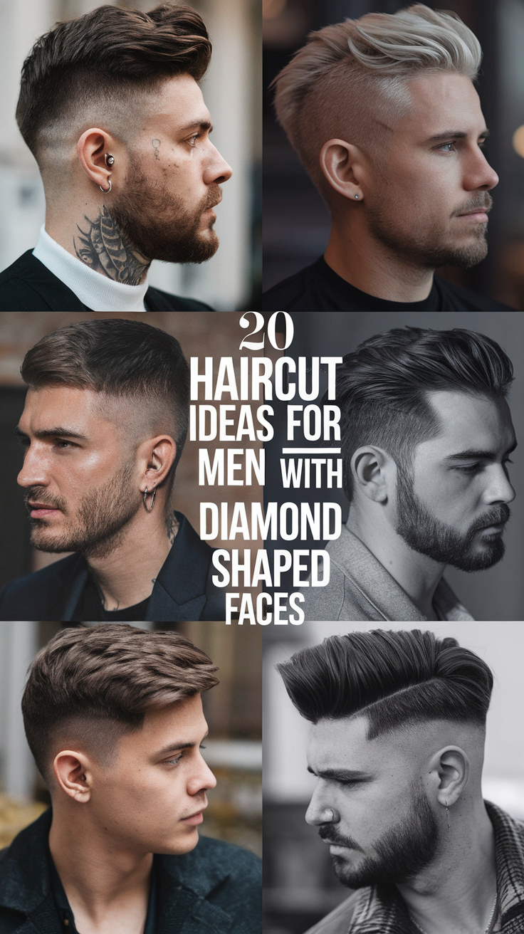 Top 20 Haircut Ideas for Men with Diamond Shaped Faces: Styles for All Hair Types