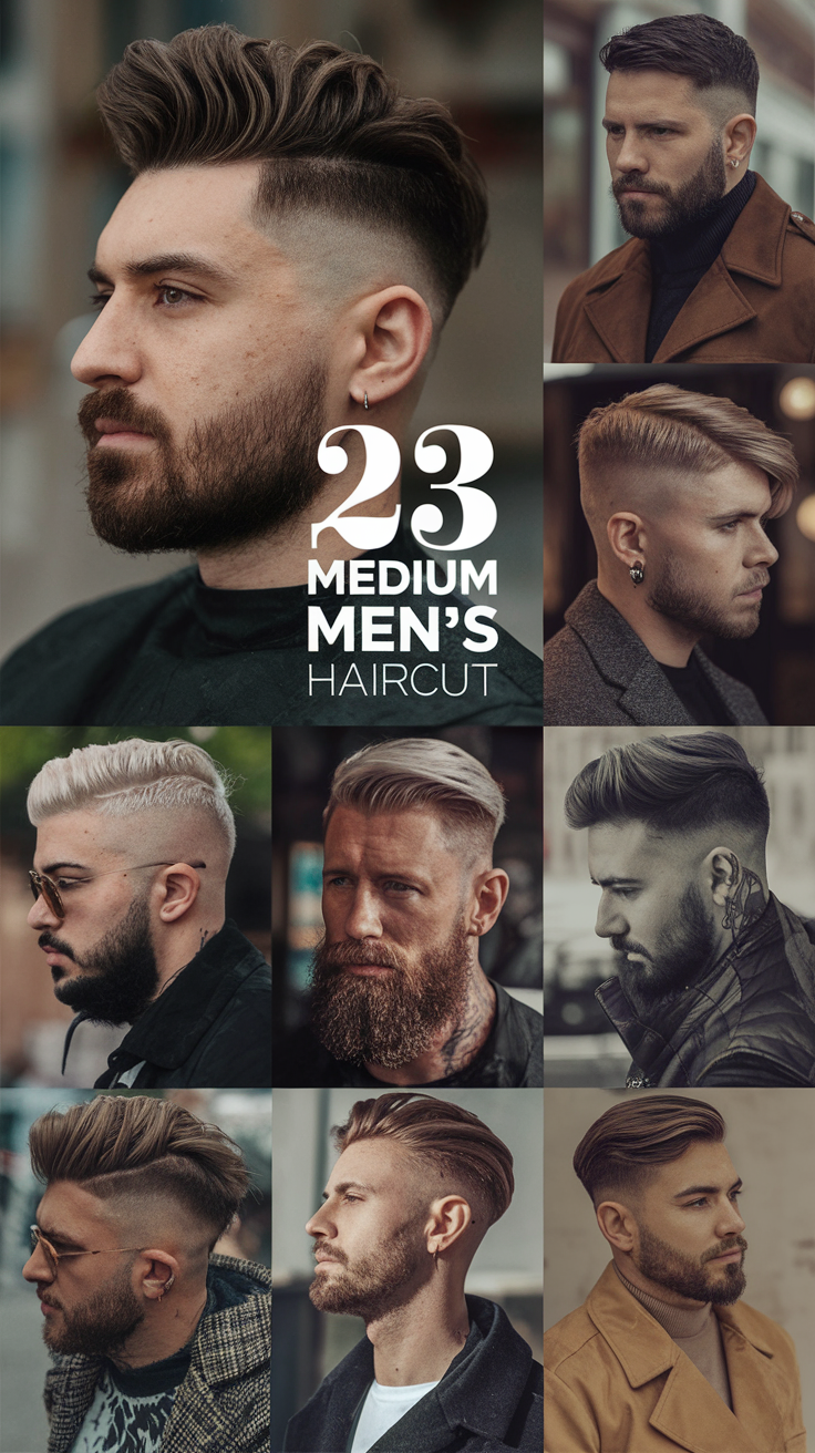 Top Medium Men’s Haircuts 2025: 23 Stylish Ideas for Wavy, Curly, and Straight Hair