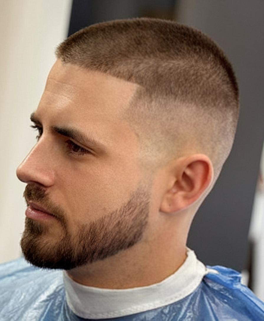 22 Buzz Cut Men with Beard Styles: Fades, Glasses, Blonde, Long, and Short Ideas
