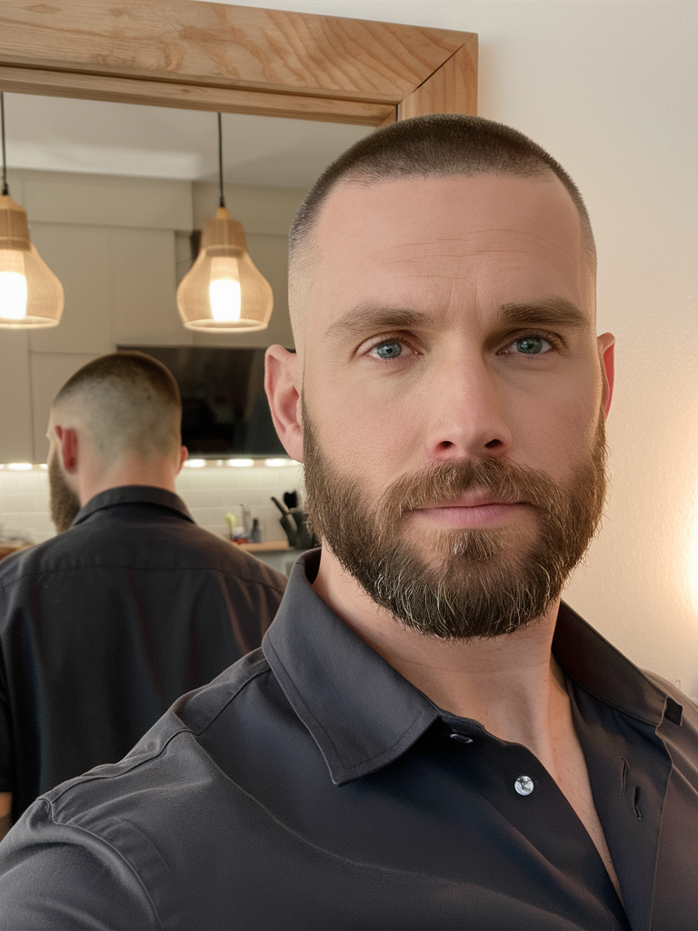 22 Buzz Cut Men with Beard Styles: Fades, Glasses, Blonde, Long, and Short Ideas