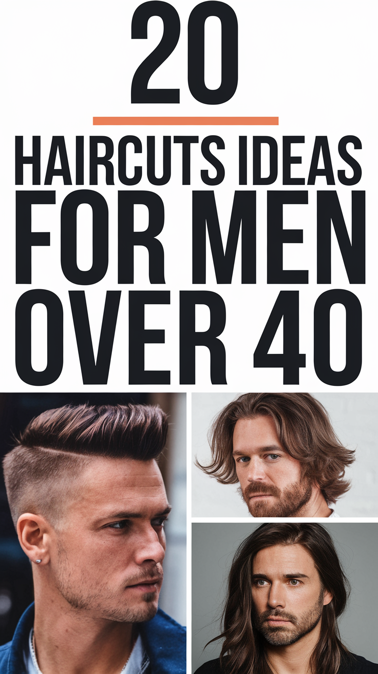 Top 20 Haircuts Ideas for Men Over 40: Modern, Short, and Long Hairstyles