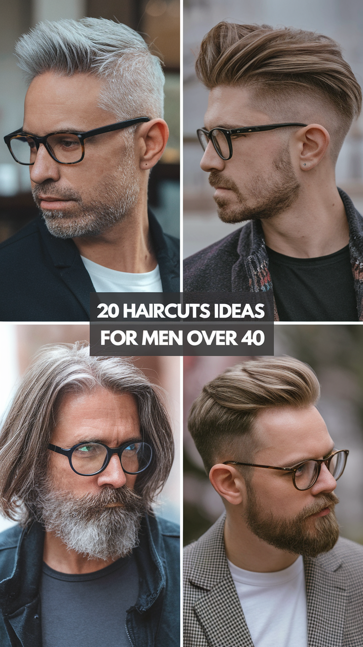 Top 20 Haircuts Ideas for Men Over 40: Modern, Short, and Long Hairstyles