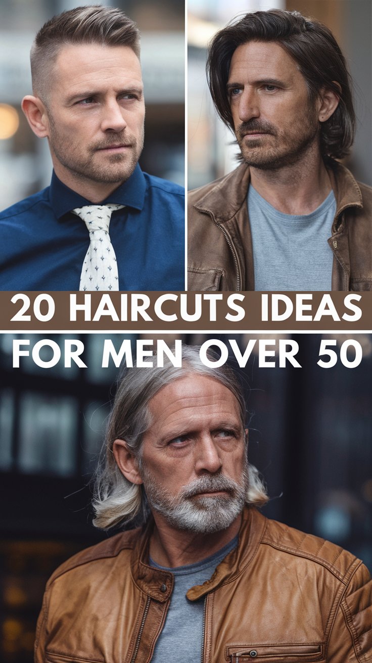 Top 20 Haircuts Ideas for Men Over 50: Stylish, Short, and Grey Haircuts