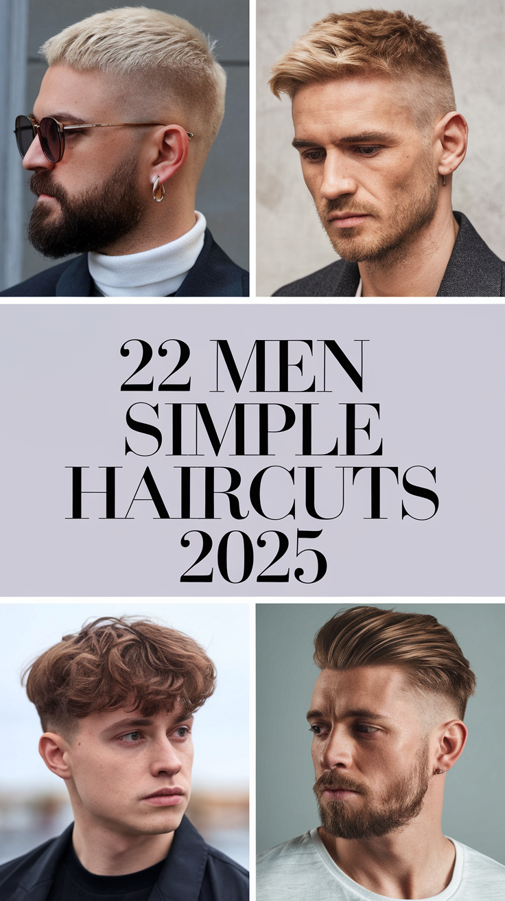Men Simple Haircuts 2025: 22 Ideas Best Casual and Easy Styles for Every Hair Type