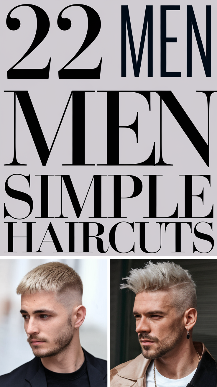 Men Simple Haircuts 2025: 22 Ideas Best Casual and Easy Styles for Every Hair Type