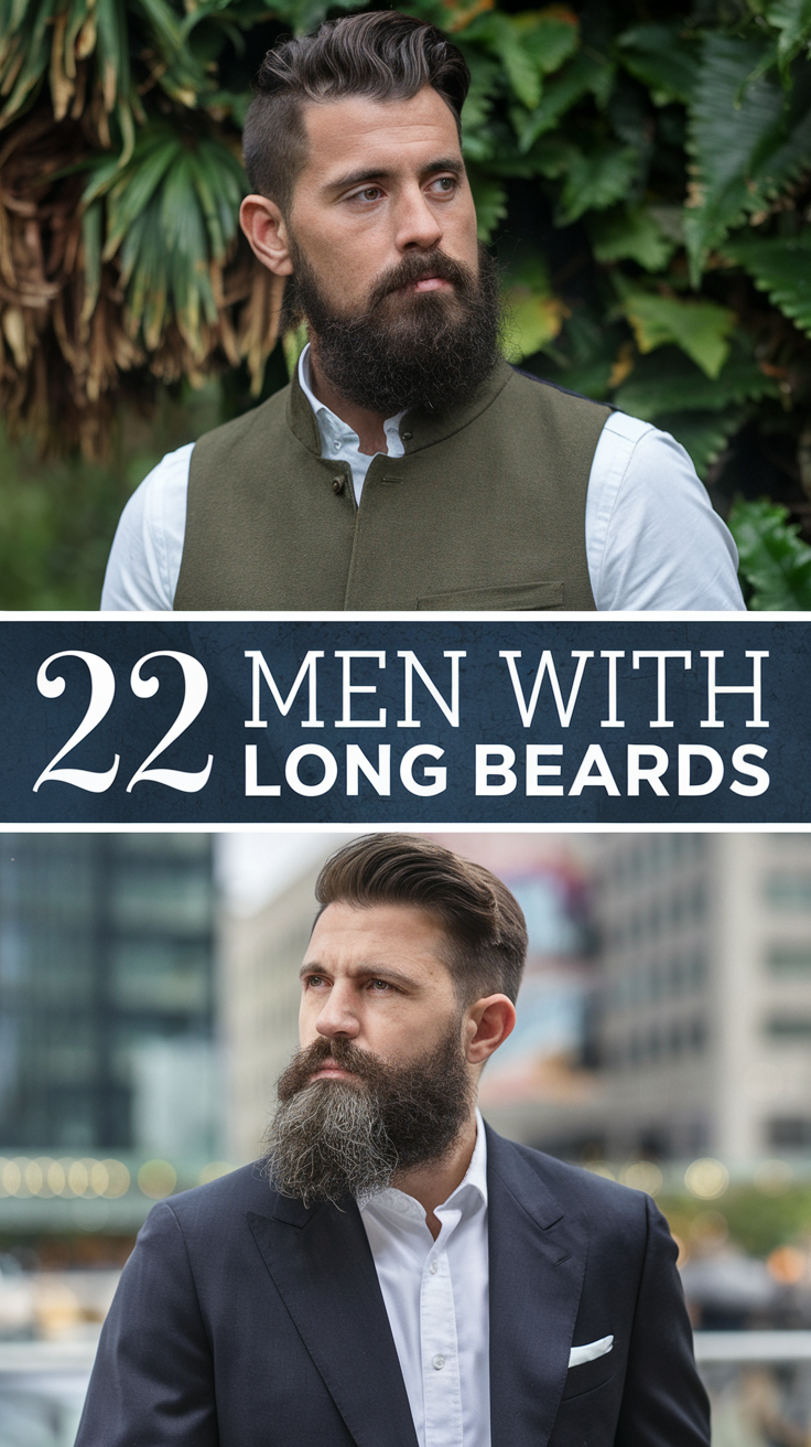 22 Stylish Ideas for Men with Long Beards: Hairstyles, Haircuts, and Grooming Tips