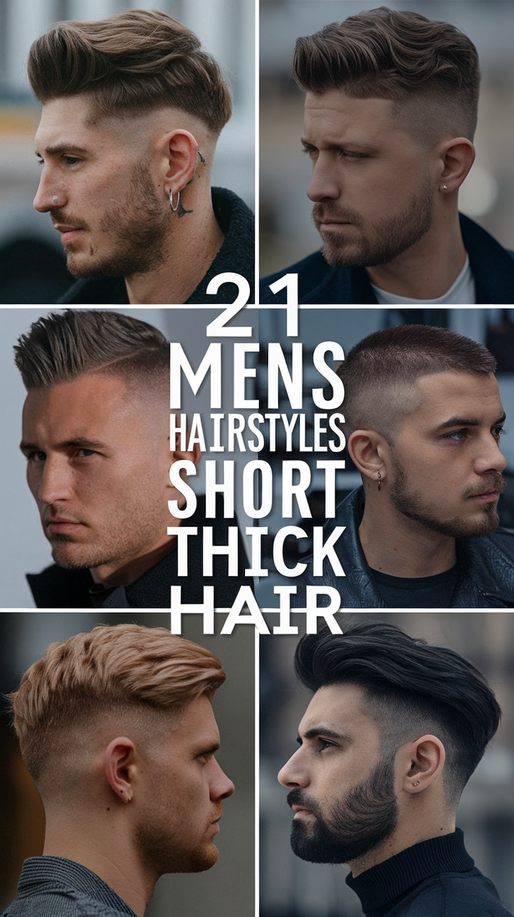 Top 21 Ideas Men's Hairstyles for Short Thick Hair: Fade, Wavy, Curly, and More