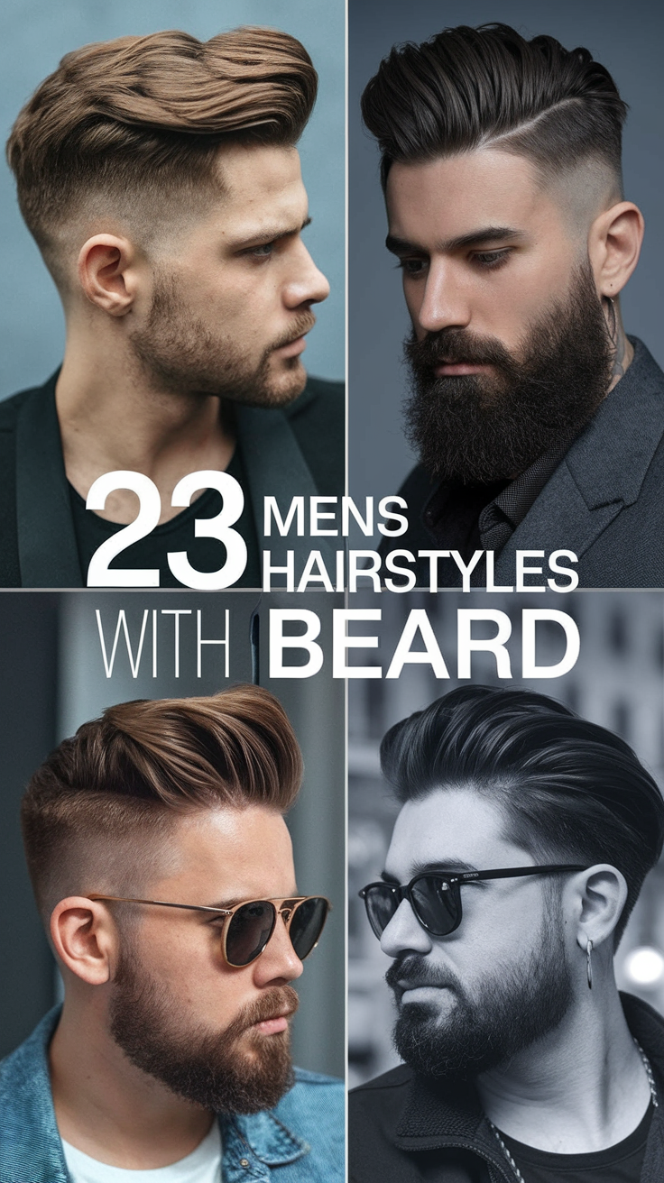 Top 23 Ideas Men's Hairstyles with Beard: Trendy Styles from Short Fades to Long Hair