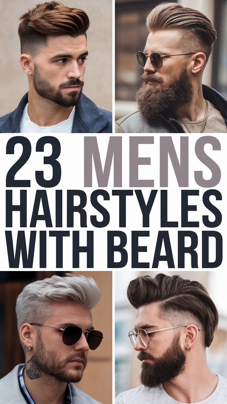 Top 23 Ideas Men's Hairstyles with Beard: Trendy Styles from Short Fades to Long Hair