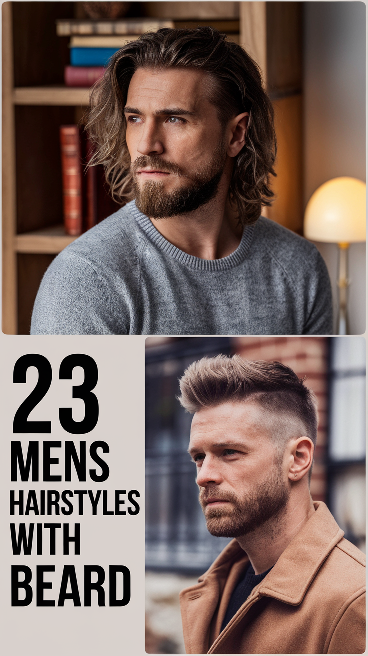 Top 23 Ideas Men's Hairstyles with Beard: Trendy Styles from Short Fades to Long Hair
