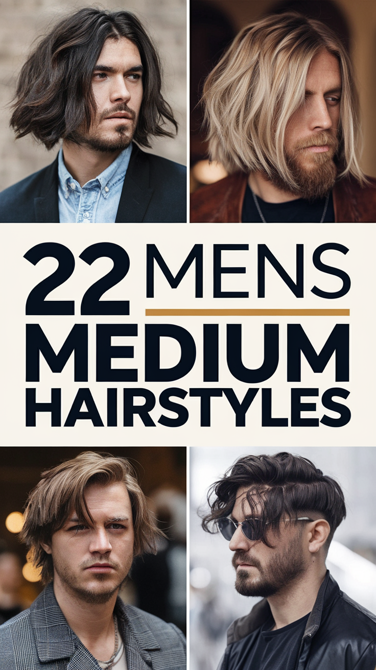 Top 22 Mens Medium Hairstyles for 2025: Curly, Wavy, Straight, Fade & More