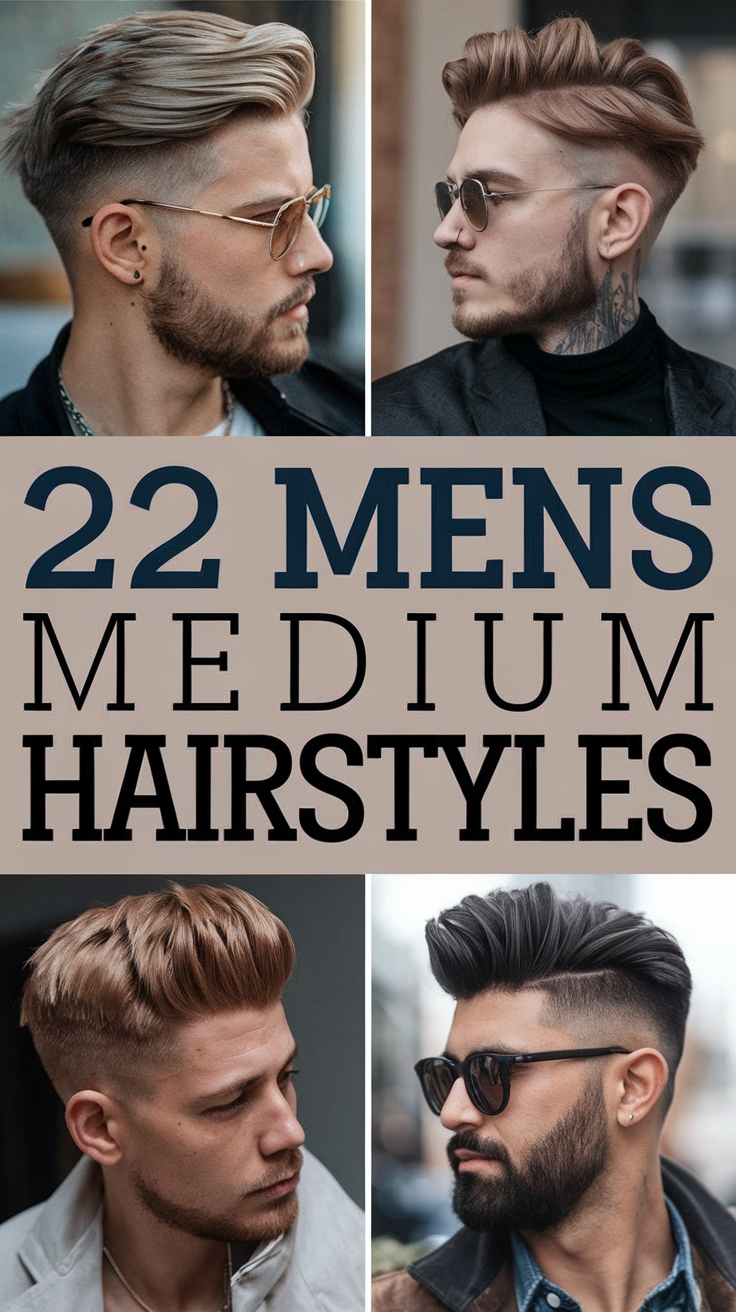 Top 22 Mens Medium Hairstyles for 2025: Curly, Wavy, Straight, Fade & More