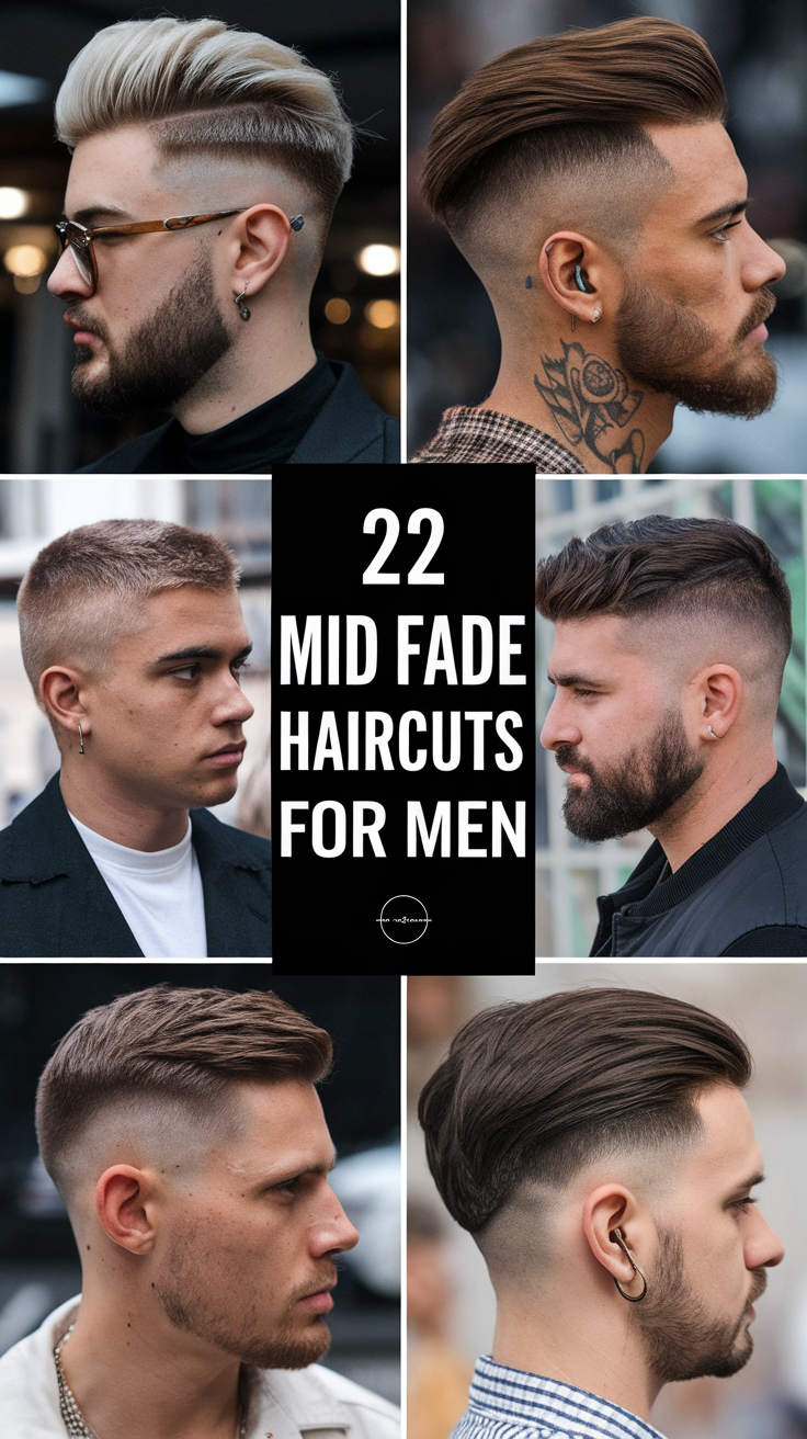 Top 22 Mid Fade Haircuts for Men: Short, Medium, Curly, and Long Style Ideas