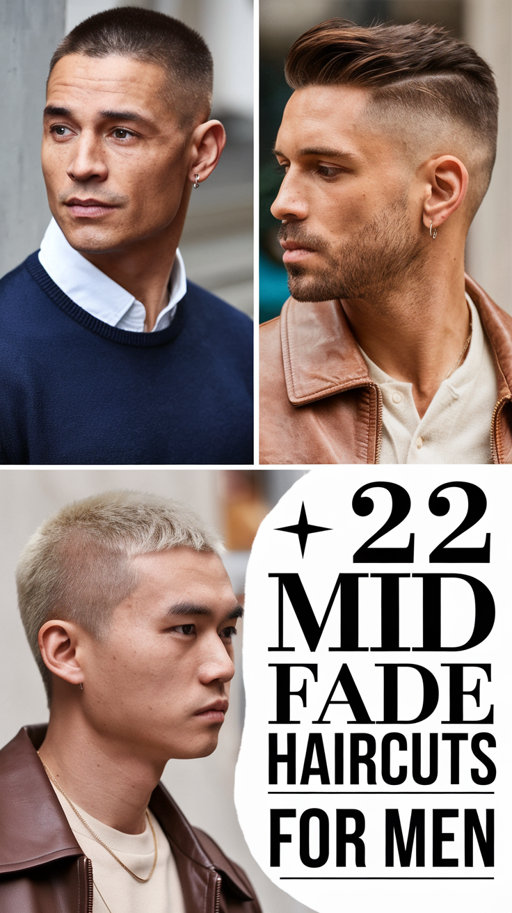Top 22 Mid Fade Haircuts for Men: Short, Medium, Curly, and Long Style Ideas