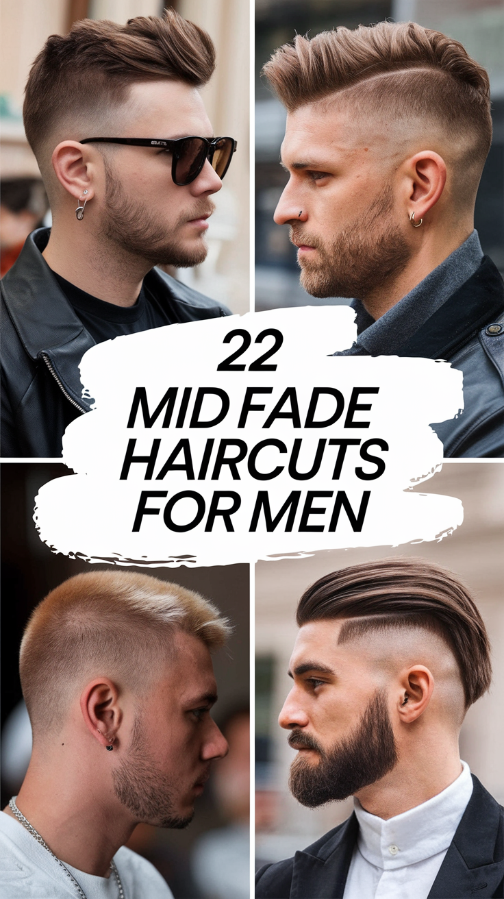 Top 22 Mid Fade Haircuts for Men: Short, Medium, Curly, and Long Style Ideas