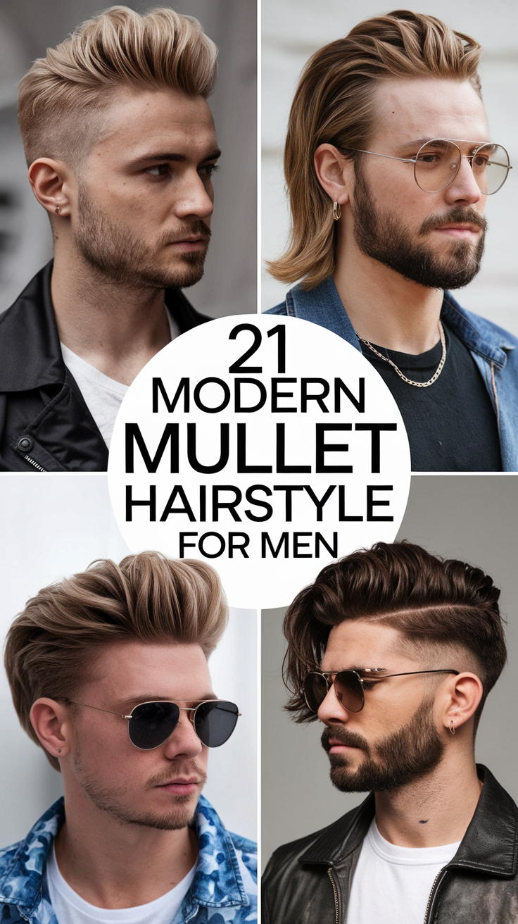 Top 21 Modern Mullet Hairstyles for Men: Fade, Curly, Wavy, and Messy Looks