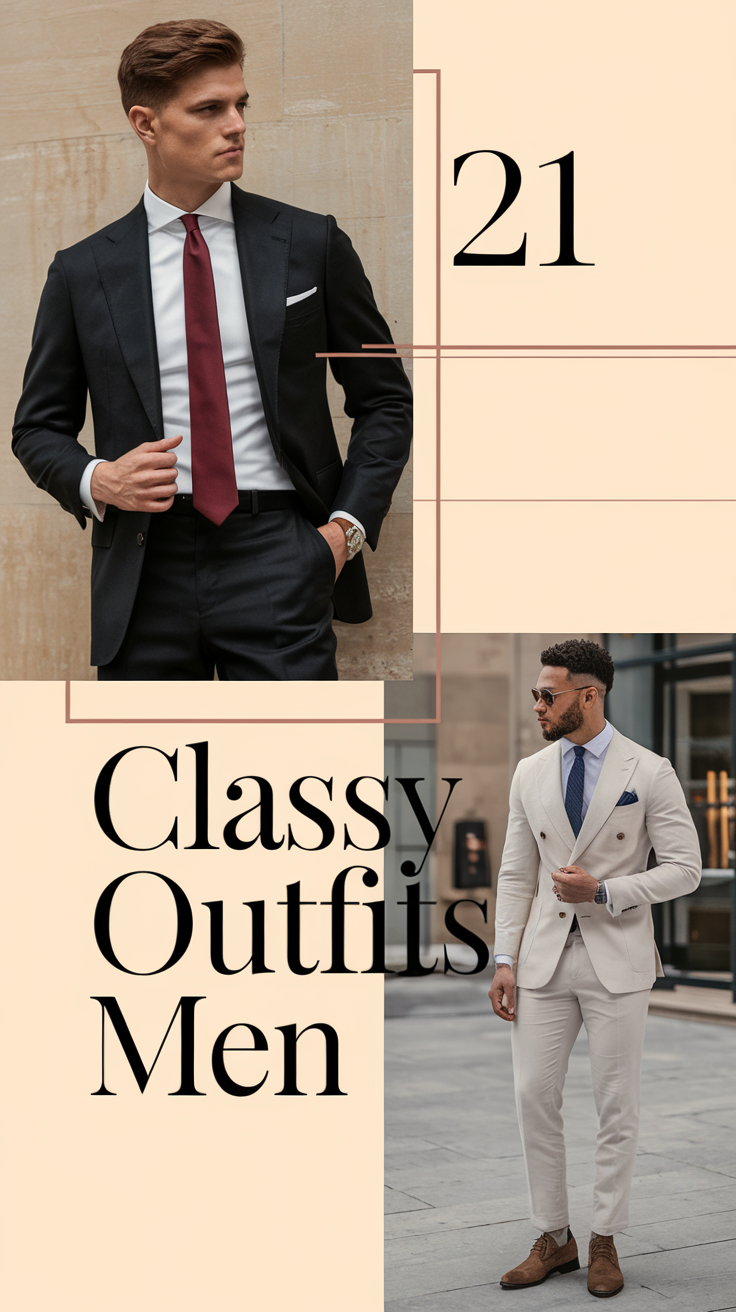21 Classy Outfit Ideas for Men in 2025 - From Casual Street Styles to Elegant Business Looks