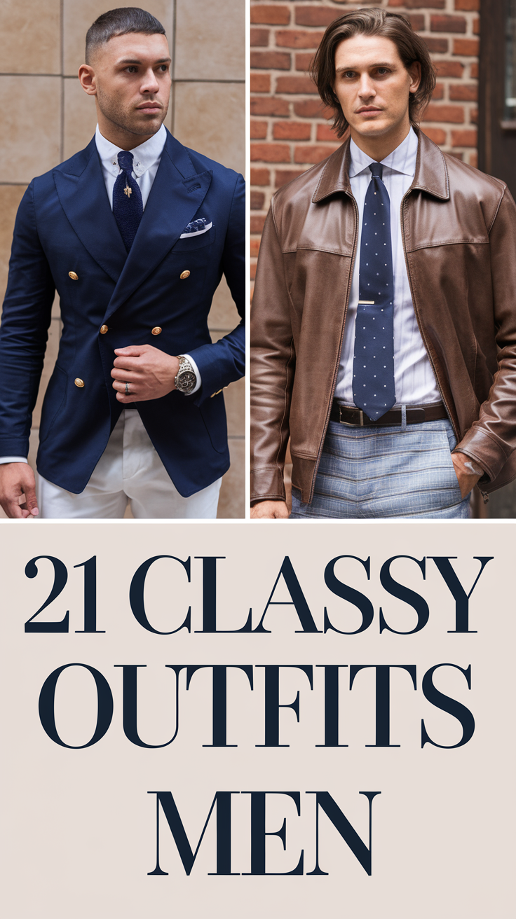 21 Classy Outfit Ideas for Men in 2025 - From Casual Street Styles to Elegant Business Looks