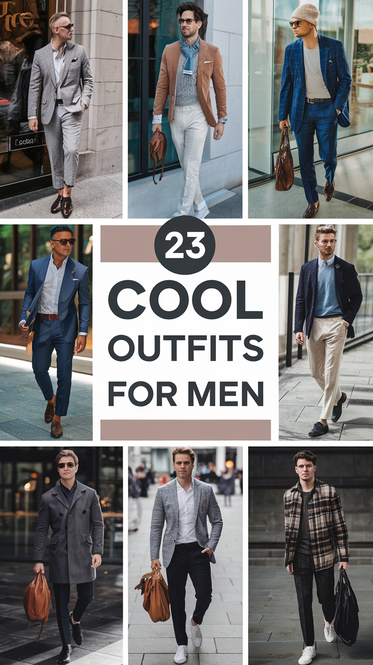 23 Cool Ideas Outfits for Men: Casual Streetwear, Classy Looks, and Seasonal Aesthetics