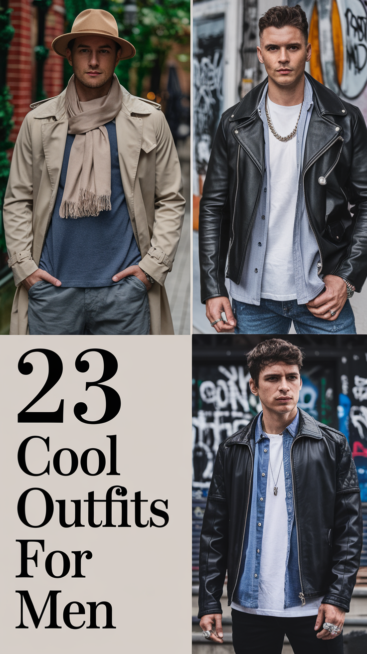 23 Cool Ideas Outfits for Men: Casual Streetwear, Classy Looks, and Seasonal Aesthetics