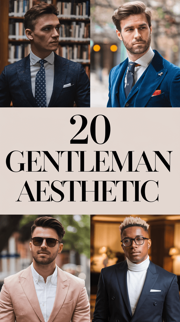 20 Gentleman Aesthetic Ideas: Timeless Outfits, Vintage Style & Modern Elegance