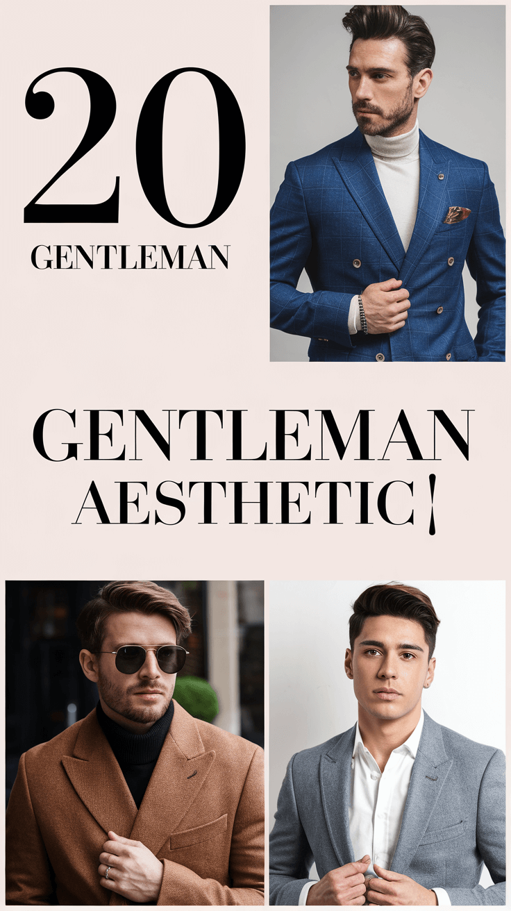 20 Gentleman Aesthetic Ideas: Timeless Outfits, Vintage Style & Modern Elegance