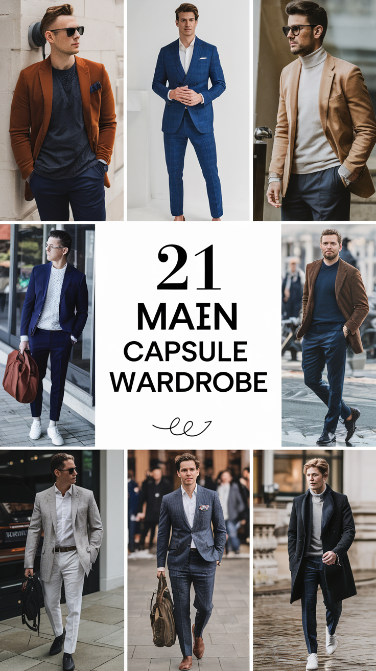 21 Male Capsule Wardrobe Ideas for 2025: Stylish Looks for Every Season