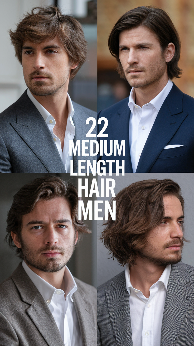 22 Best Medium Length Hair Ideas for Men: Stylish Cuts and Trendy Hairstyles
