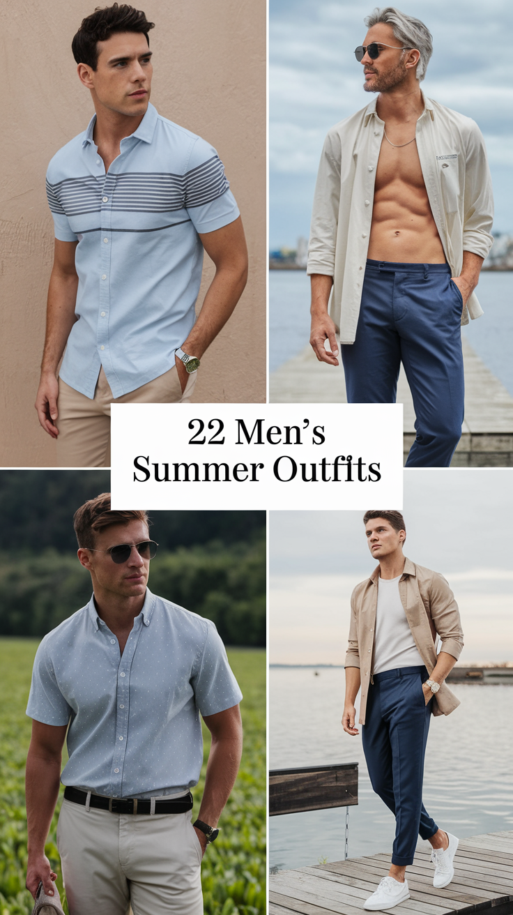 22 Stylish Ideas Men's Summer Outfits for 2025: Classy, Casual, and Aesthetic Streetwear
