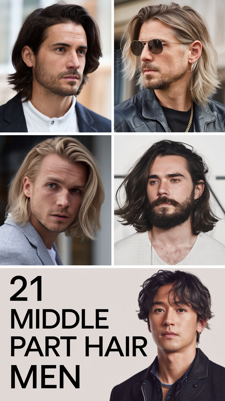 21 Trendy Middle Part Hair Men Ideas: From 70s to Modern Kpop Looks