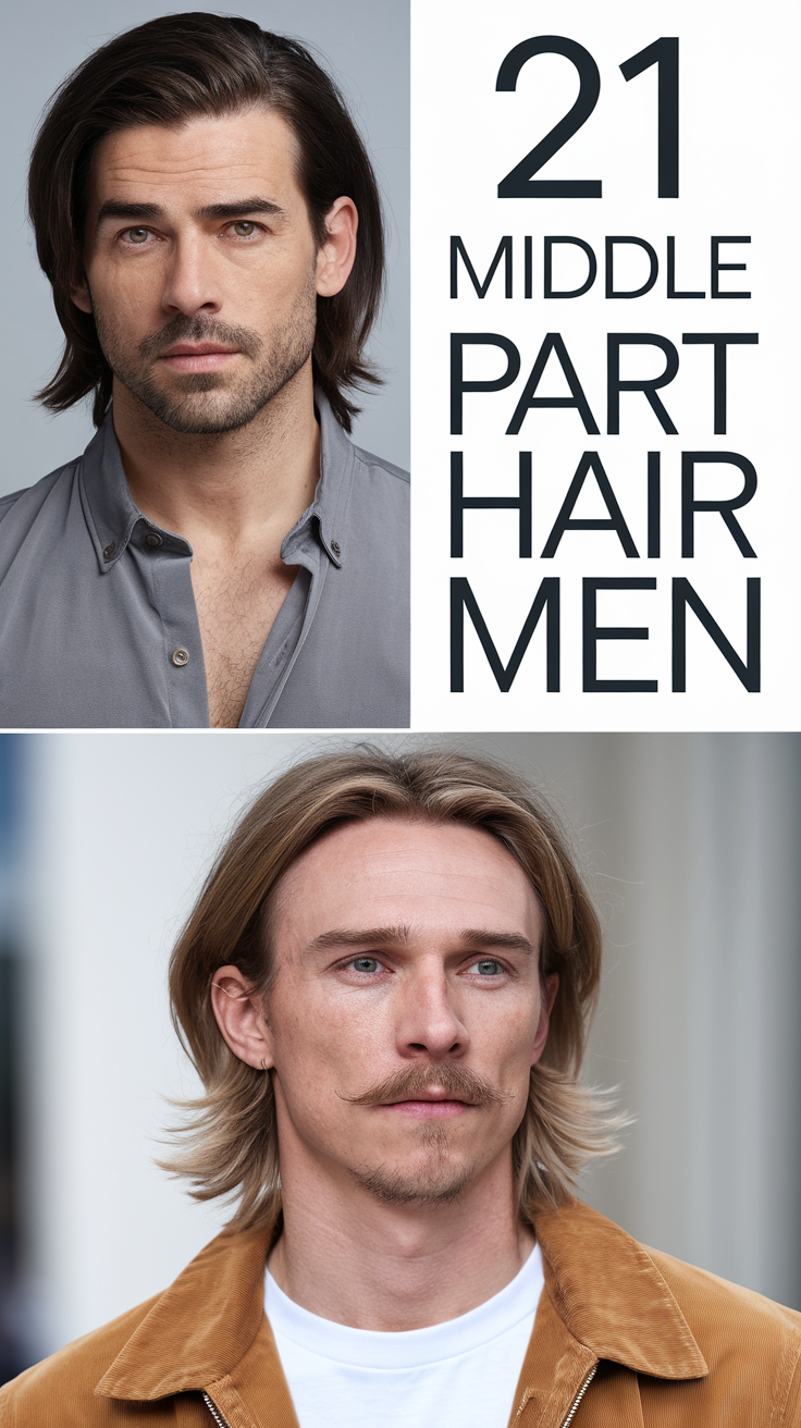 21 Trendy Middle Part Hair Men Ideas: From 70s to Modern Kpop Looks