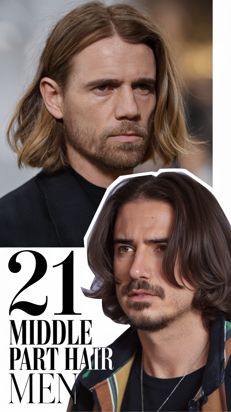 21 Trendy Middle Part Hair Men Ideas: From 70s to Modern Kpop Looks