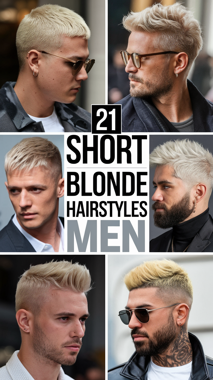 21 Ideas Trendy Short Blonde Hairstyles for Men to Elevate Your Look