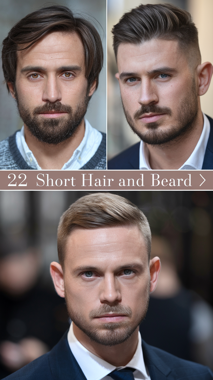 22 Stylish Short Hair and Beard Combos for Men – Trends and Ideas