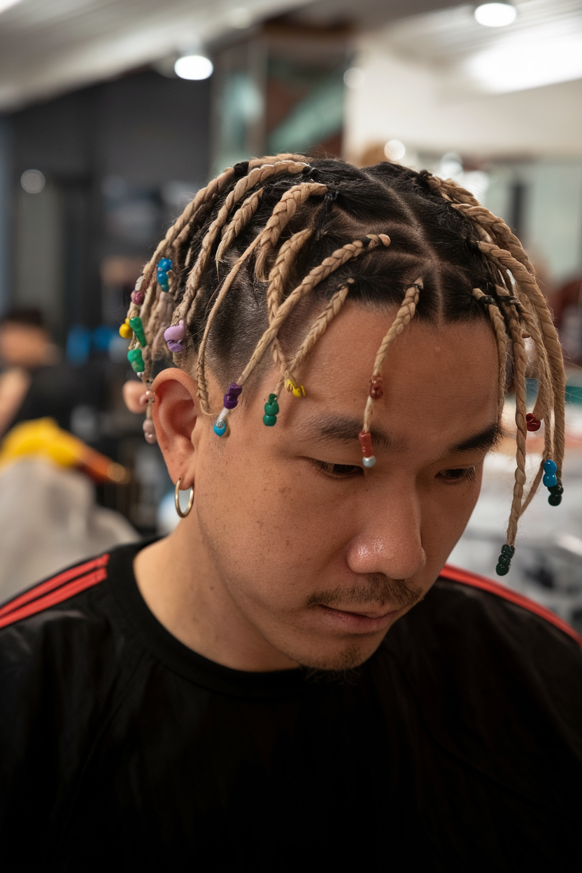 Trendy Men Haircuts with Beads 2025: 20 Stylish Braid and Cornrow Ideas
