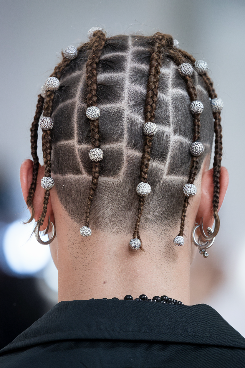 Trendy Men Haircuts with Beads 2025: 20 Stylish Braid and Cornrow Ideas