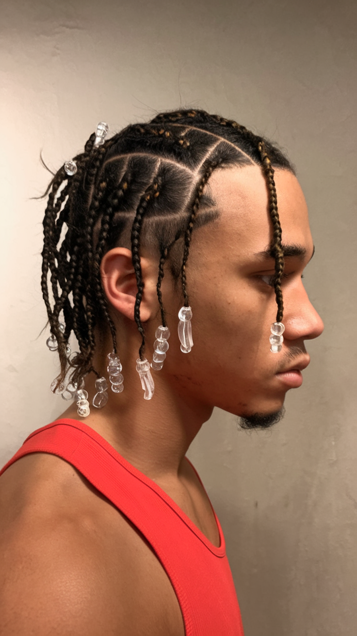 Trendy Men Haircuts with Beads 2025: 20 Stylish Braid and Cornrow Ideas