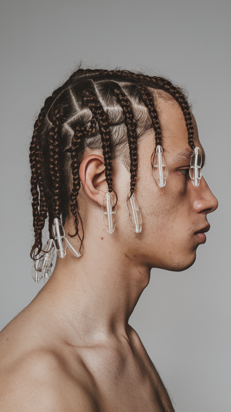 Trendy Men Haircuts with Beads 2025: 20 Stylish Braid and Cornrow Ideas