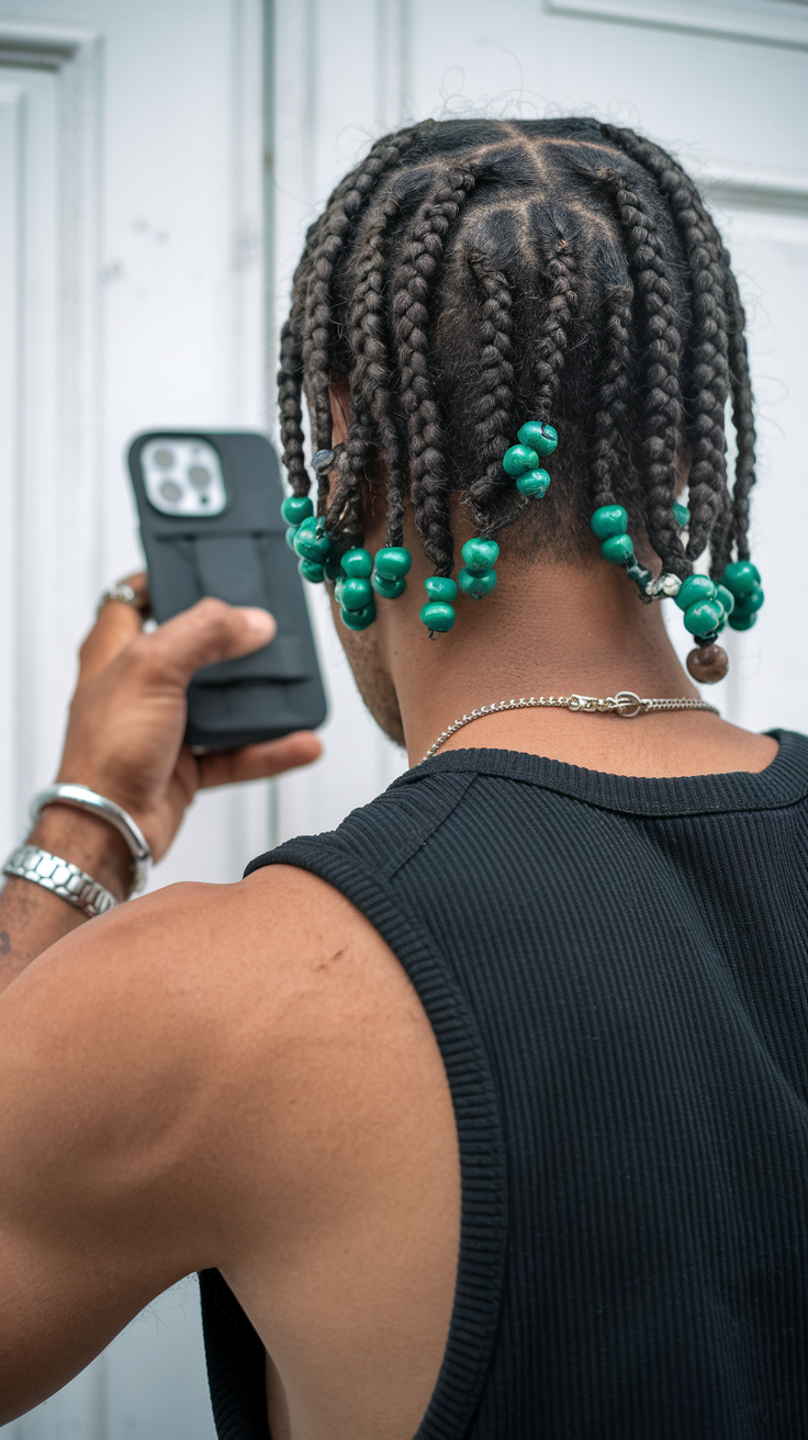 Trendy Men Haircuts with Beads 2025: 20 Stylish Braid and Cornrow Ideas