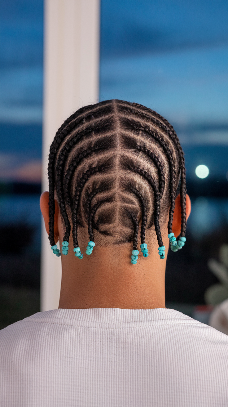 Trendy Men Haircuts with Beads 2025: 20 Stylish Braid and Cornrow Ideas