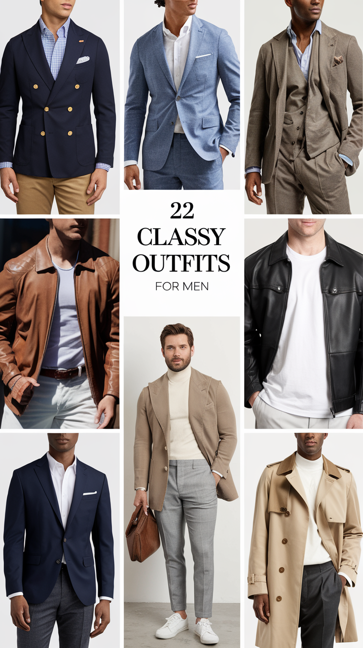 22 Ideas Classy Outfits for Men 2025: Modern, Casual, Formal, and Summer Styles