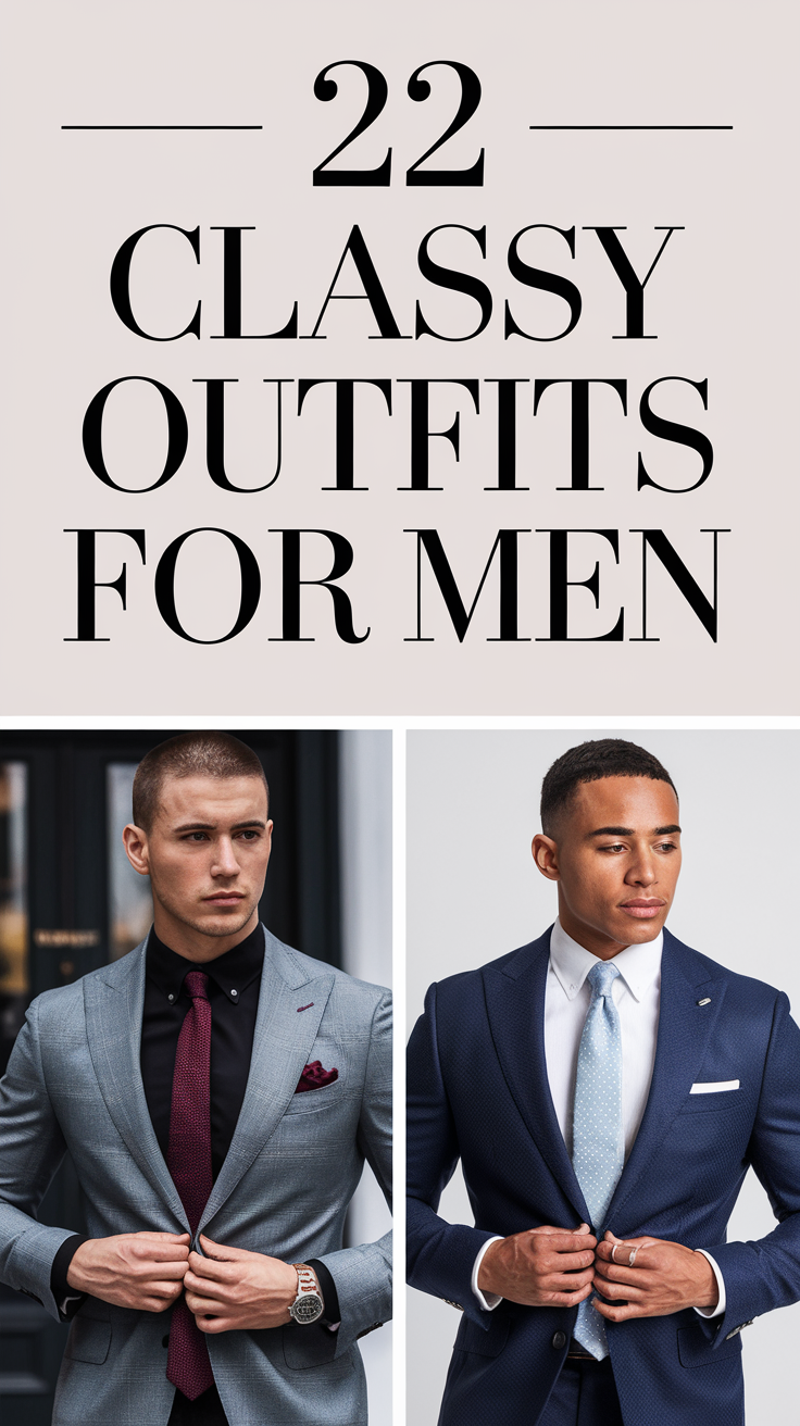 22 Ideas Classy Outfits for Men 2025: Modern, Casual, Formal, and Summer Styles