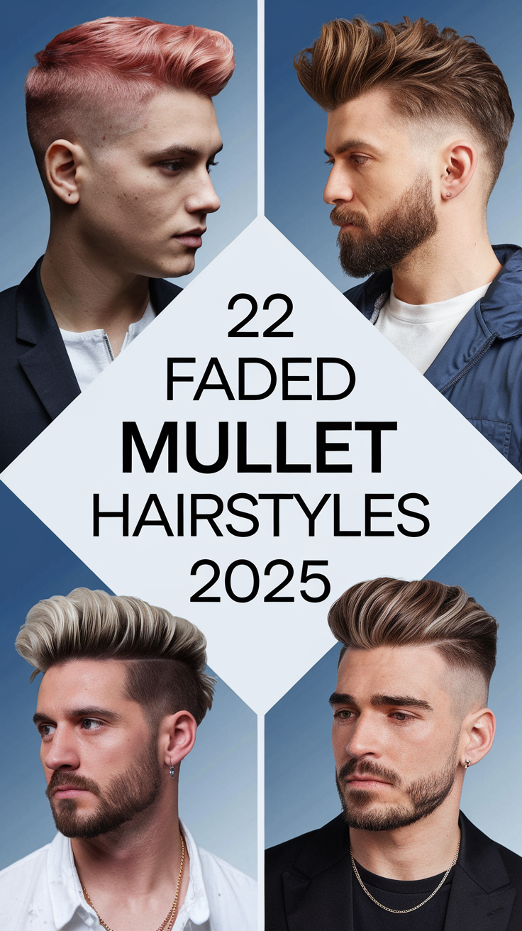Top 22 Ideas Faded Mullet Hairstyles for Men in 2025: Curly, Straight & More Styles