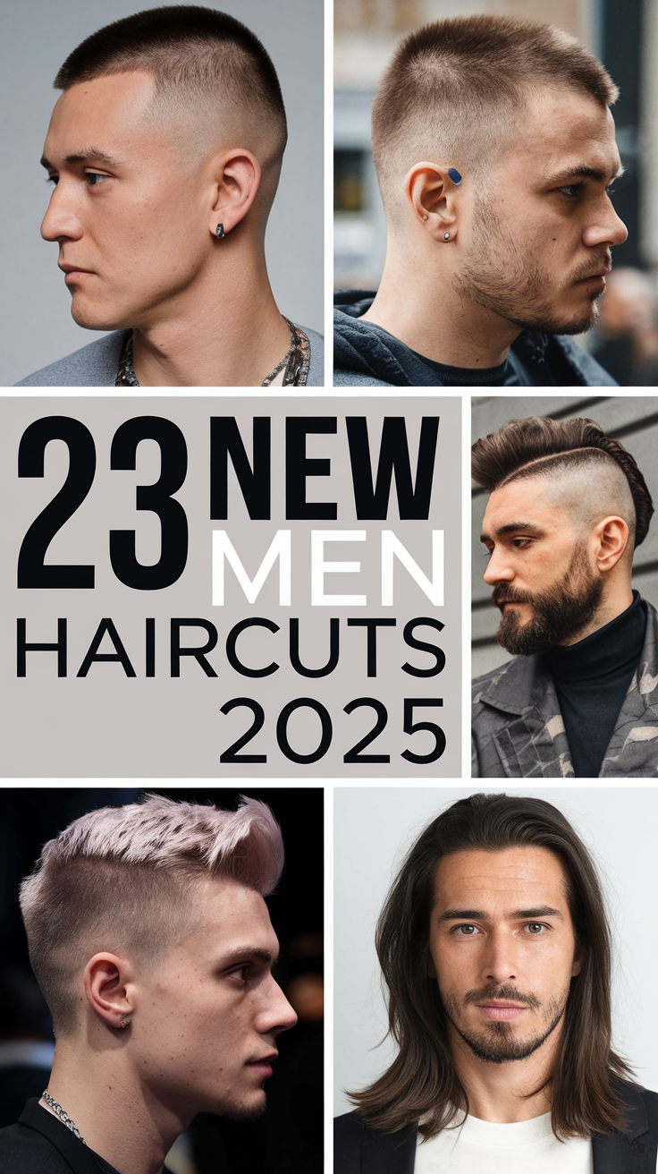 23 New Men Haircuts 2025: Trendy Styles, High Fades, and Curly Ideas
