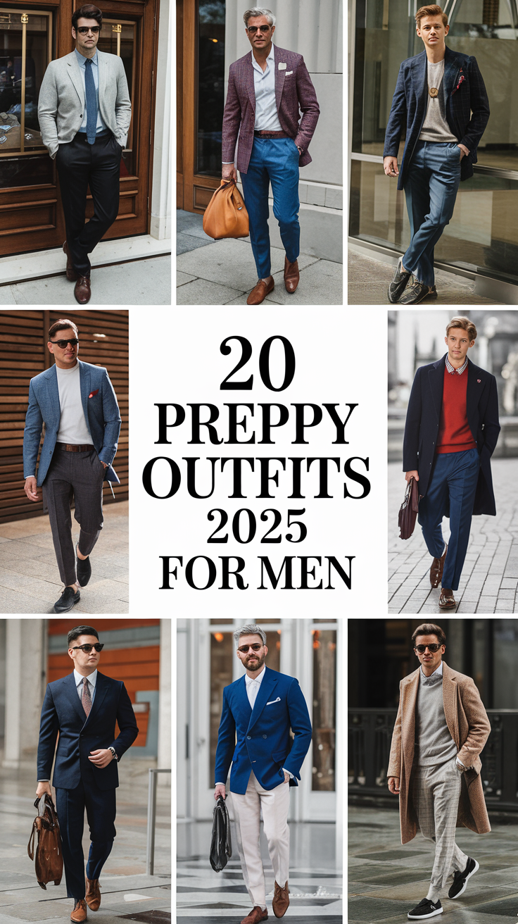 20 Preppy Outfits 2025 for Men: Stylish and Classy Fashion Ideas