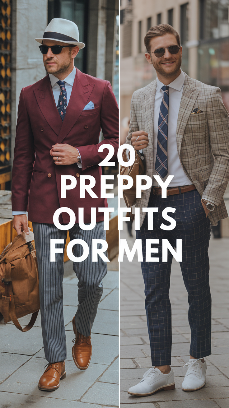 20 Preppy Outfits 2025 for Men: Stylish and Classy Fashion Ideas