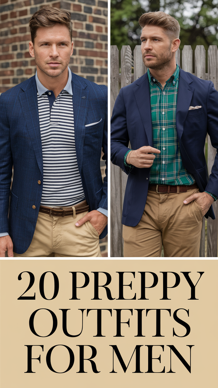 20 Preppy Outfits 2025 for Men: Stylish and Classy Fashion Ideas