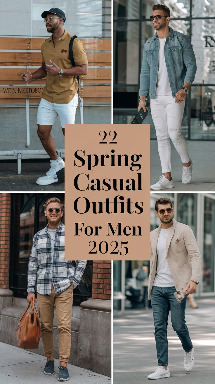 Spring Casual Outfits for Men 2025: 22 Stylish and Trendy Ideas